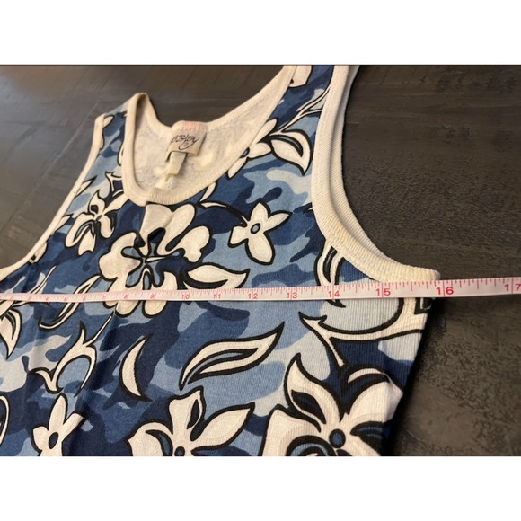 Chesley Vintage 90's/Y2K Hawaiian Print Sleeveless Cotton Dress - Sz L - Picture 9 of 15